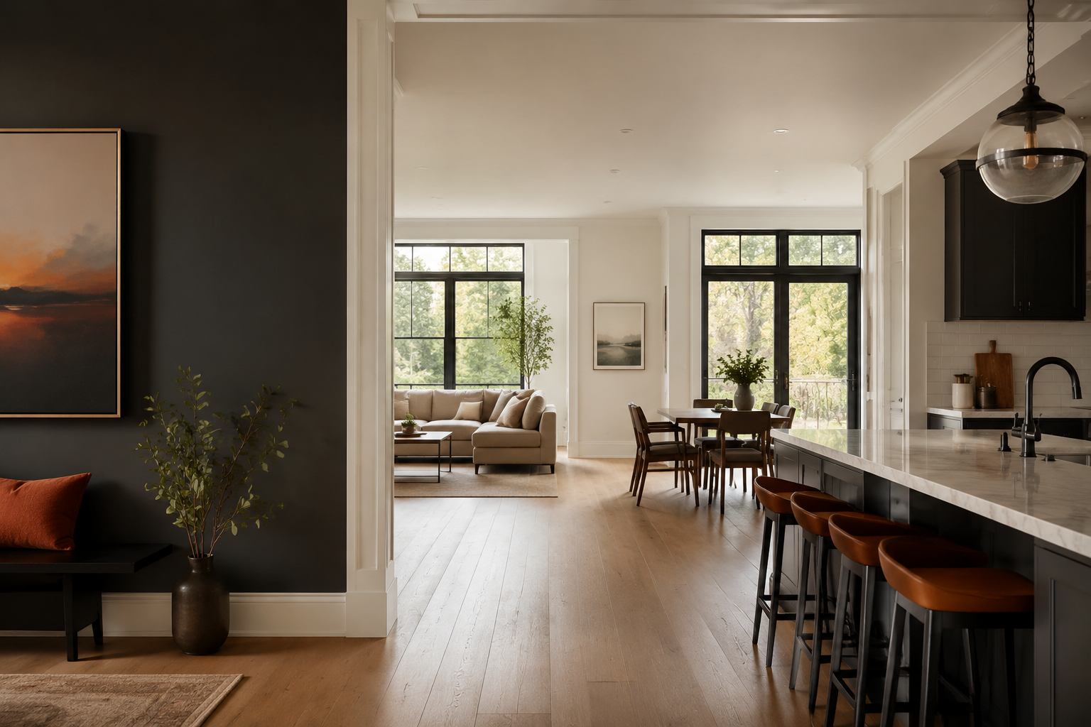 A refined residential interior illustrating McCon's renovation services